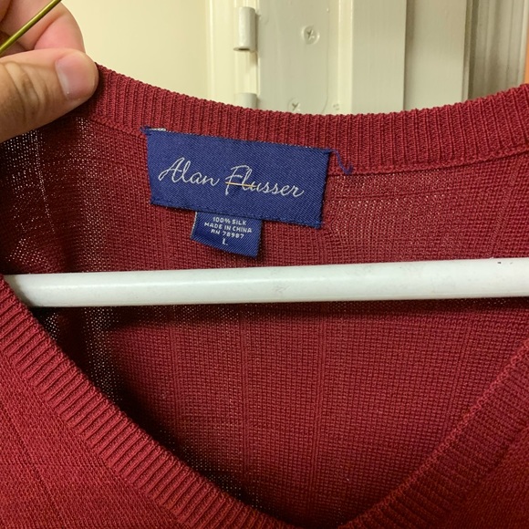 Red (L) Alan Flusser sweater vest - Picture 2 of 4